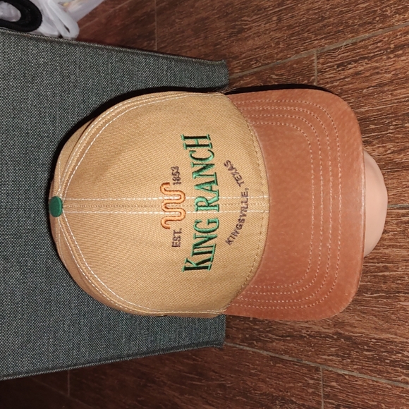 King Ranch Other - King Ranch Brown Duck with Leather Visor & Adjustable Strapback Hat